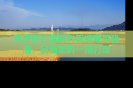 更新后的黑网料再掀吃瓜热潮，最新黑料一网打尽