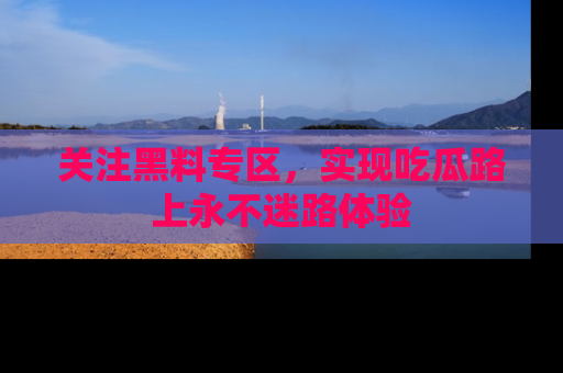 关注黑料专区，实现吃瓜路上永不迷路体验